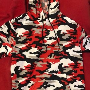 Red camo hoodie , rue 21 , size S